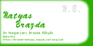 matyas brazda business card
